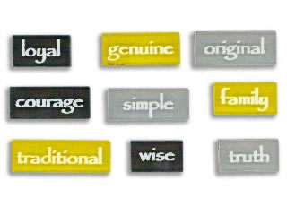 Heidi Grace Designs - earth etched mini words  (sold in 3's)
